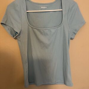 Old Navy Women's Sky Blue Short Sleeve Top